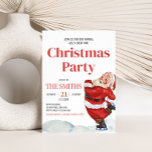 Retro Santa Kerstfeest Uitnodiging<br><div class="desc">Verspreid de feestvreugde met onze aanpasbare kerstprintbare uitnodiging, perfect voor het verzamelen van vrienden en familie voor een feestelijk feest. Met elegante design en eenvoudig te bewerken tekst zet deze uitnodiging de toon voor een vrolijk vakantieseizoen. 45SE C</div>