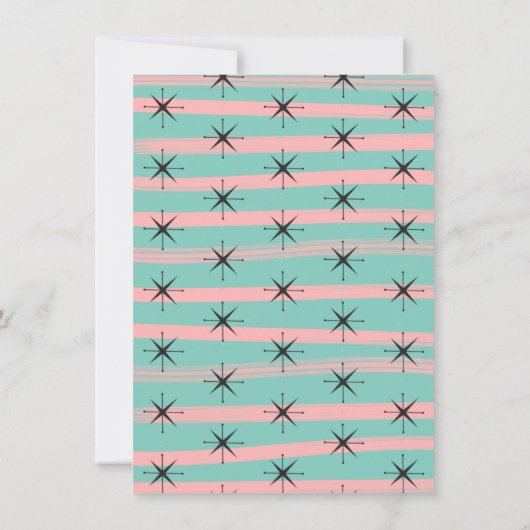  Retro Santa Kerstmis Cocktail Party Kaart (Achterkant)