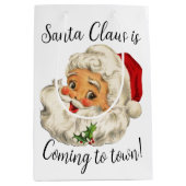 /RETRO SANTA Kerstmis Medium Cadeauzakje (Voorkant)