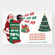 Retro Santa Kerstmis Zakelijke Verkoop Promotie Ad