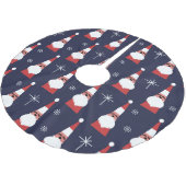 Retro Santa Kerstrood Patroon Kerstboom Rok (Gekanteld)