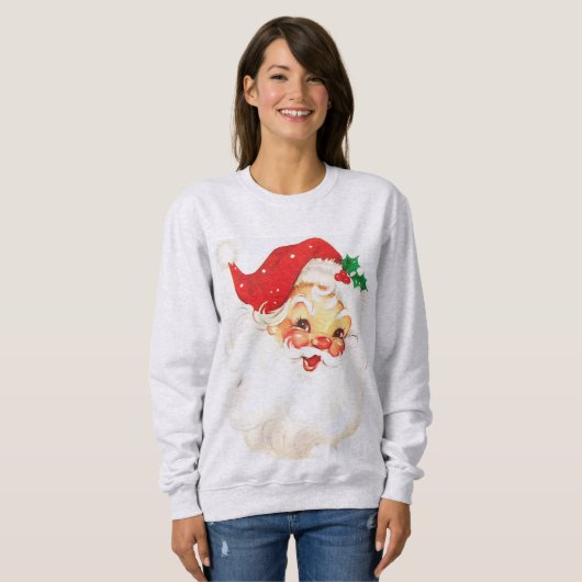 Retro Santa KerstSweater Jumper Trui (Voorkant volledig)