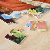 Retro Santa, Koekjes en Melk, en Dansende Poodle Legpuzzel (Zijkant)