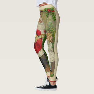 RETRO SANTA-Leggings Leggings