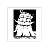 RETRO SANTA MERRY CHRISTMAS RUBBER STAMP RUBBERSTEMPEL (Afrduk)