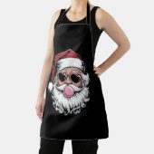 Retro Santa met bril blaast bubbel kerst Schort (Insitu)