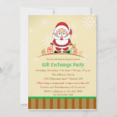 Retro Santa met cadeaus Kaart (Voorkant)