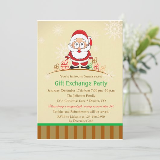 Retro Santa met cadeaus Kaart (Staand voorkant)