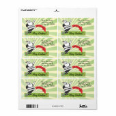 Retro Santa met groene zonsondergang Etiket (Full Sheet)