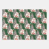 Retro Santa met sterren  Inpakpapier Vel (Voorkant 3)