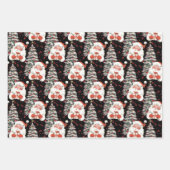 Retro Santa met sterren  Inpakpapier Vel (Voorkant 2)