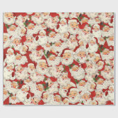  Retro Santa Mini Rode Kerstmis Cadeaupapier (Vlak)