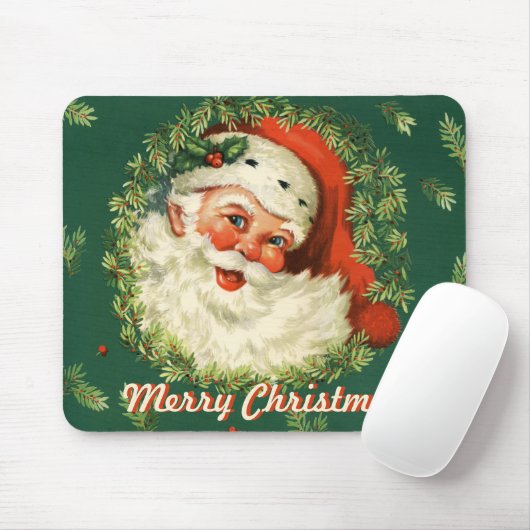 Retro Santa Mousepad Muismat (Met muis)