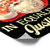 Retro Santa Never Stop Believing In Equality Justi Poster (Hoek)