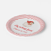 Retro Santa Oh Wat een leuke verjaardag Papieren Bordje (Gekanteld)