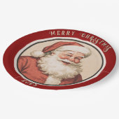  Retro Santa Papieren Bordje (Gekanteld)