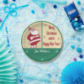 Retro  Santa Papieren Bordje (Feest)