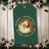 Retro Santa Persoonlijk Cadeaulabel