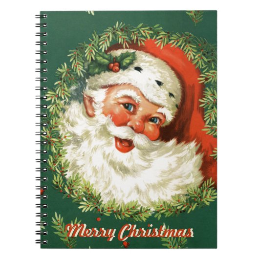Retro Santa Photobook Notitieboek (Voorkant)