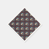 Retro Santa Pinkmas Mandala Art Deco Scallop Servet (Hoek)