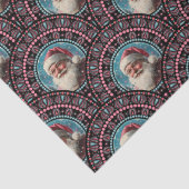 Retro Santa Pinkmas Mandala Art Deco Scallop Tissuepapier (Detail)