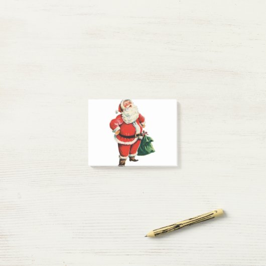 Retro Santa Post-it® Notes (Op bureau)
