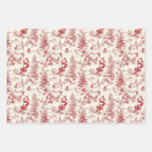 Retro Santa  Rode Kerstboom Toile Wrap Inpakpapier Vel (Voorkant 3)