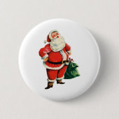 Retro Santa Ronde Button 5,7 Cm (Voorkant)