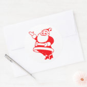 Retro Santa Ronde Sticker (Envelop)