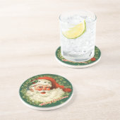 Retro Santa Sandstone Onderzetter (Zijkant)