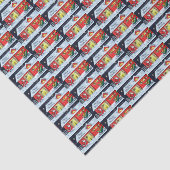 retro  Santa scene Holiday Tissuepapier (Detail)