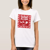 Retro Santa Sleigh De hele dag Kerstmis T-shirt (Voorkant)