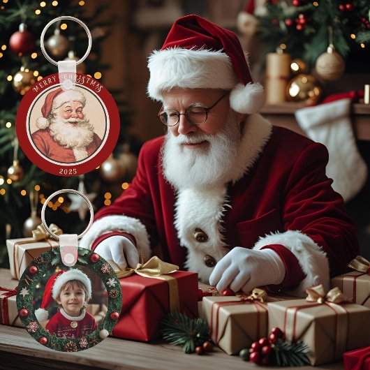  Retro Santa Sleutelhanger