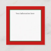 retro Santa sneeuwman voegt informatie toe Vierkante Visitekaartje (Achterkant)