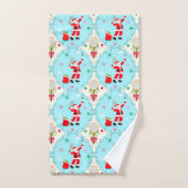 Retro Santa Speling Tennis Ogee Patroon Bad Handdoek (Handdoek)