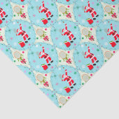 Retro Santa Speling Tennis Ogee Patroon Tissuepapier (Detail)