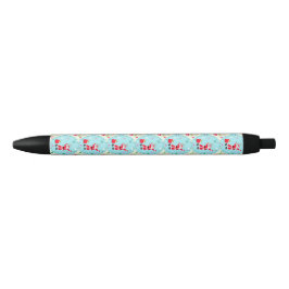 Retro Santa Speling Tennis Ogee Patroon Zwarte Inkt Pen