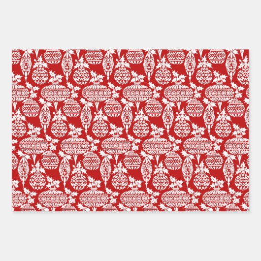 Retro Santa Vignette Inpakpapier Vel (Voorkant 3)