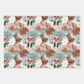 Retro Santa Vignette Inpakpapier Vel (Voorkant 2)