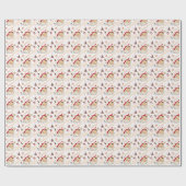 Retro Santa White en Red Alles Kerstmis Cadeaupapier (Vlak)