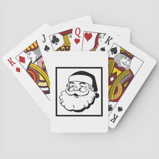 Retro Santa White Speelkaarten (Achterkant)