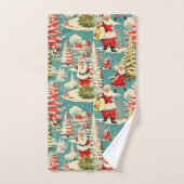 Retro Santa Wonderland 2 Bad Handdoek (Handdoek)