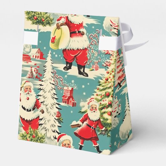 Retro Santa Wonderland 2 Bedankdoosjes (Achterkant)