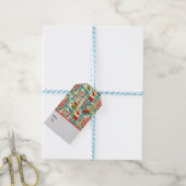 Retro Santa Wonderland 2 Cadeaulabel (Met Touw)