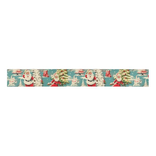 Retro Santa Wonderland 2 Grosgrain Lint (Voorkant)