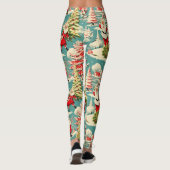 Retro Santa Wonderland 2 Leggings (Achterkant)