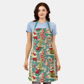 Retro Santa Wonderland 2 Schort (Gedragen)