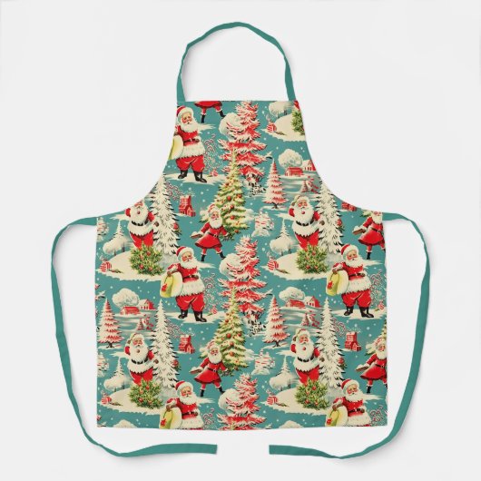 Retro Santa Wonderland 2 Schort (Voorkant)