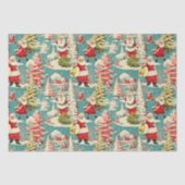Retro Santa Wonderland 2 Tissuepapier (Voorkant)