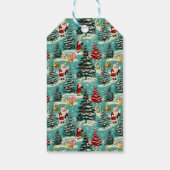 Retro Santa Wonderland Cadeaulabel (Achterkant)